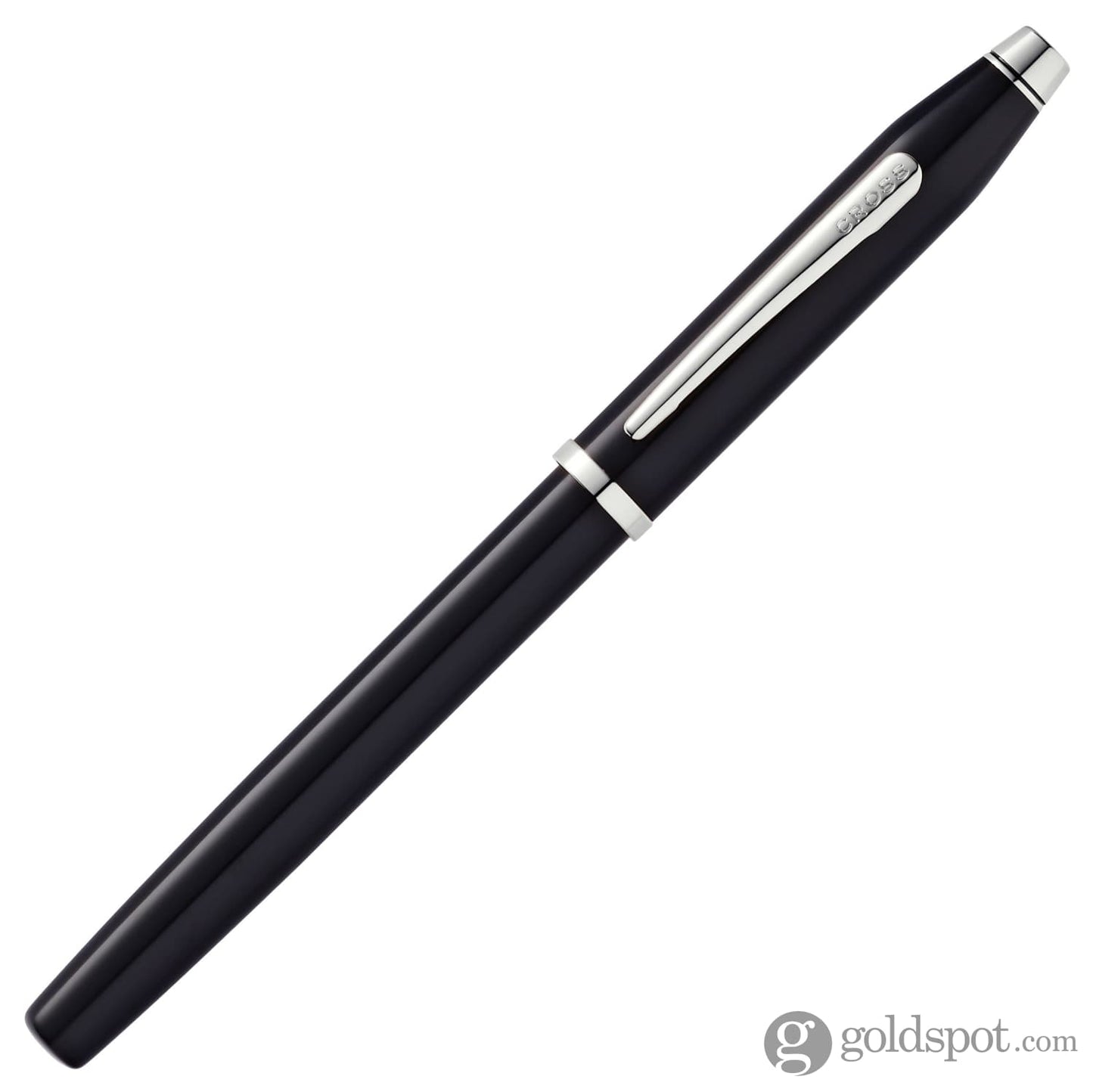 Cross Century II Selectip Rollerball Pen in Black Lacquer & Rhodium Plated Trim Rollerball Pen