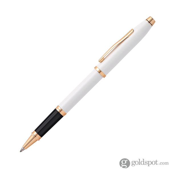 Cross Century II Selectip Rollerball Pen in Pearlescent White Lacquer with Rose Gold Trim Pen