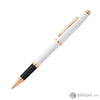 Cross Century II Selectip Rollerball Pen in Pearlescent White Lacquer with Rose Gold Trim Pen