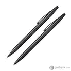 Cross Classic Century Ballpoint Pen & 0.7mm Mechanical Pencil Set in Black PVD with Micro Knurl Grip Gift Set