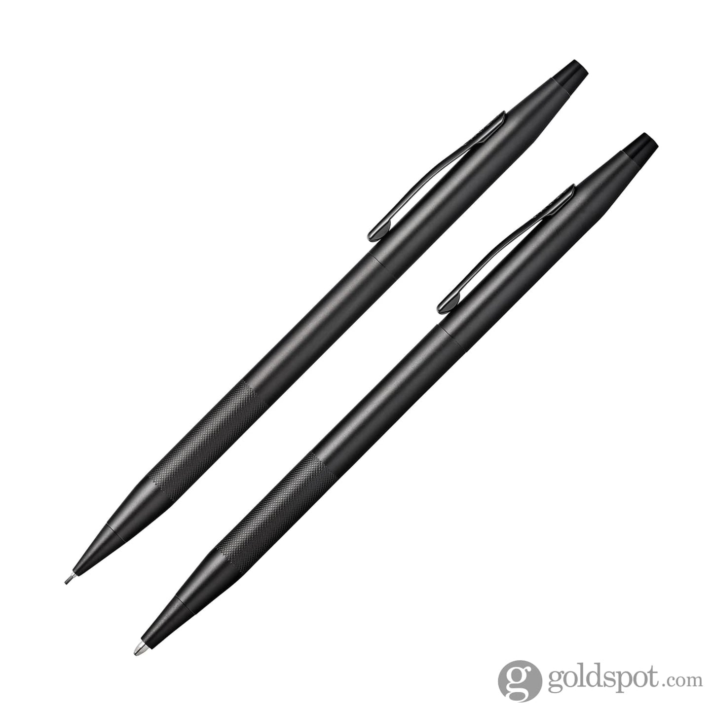 Cross Classic Century Ballpoint Pen & 0.7mm Mechanical Pencil Set in Black PVD with Micro Knurl Grip Gift Set