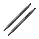 Cross Classic Century Ballpoint Pen & 0.7mm Mechanical Pencil Set in Black PVD with Micro Knurl Grip Gift Set