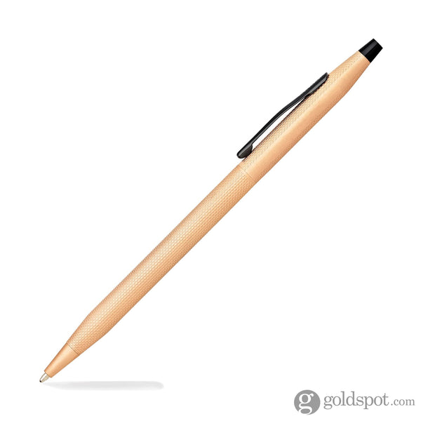 Cross Classic Century Ballpoint Pen in Brushed Rose Gold PVD with Diamond Engraving Pen