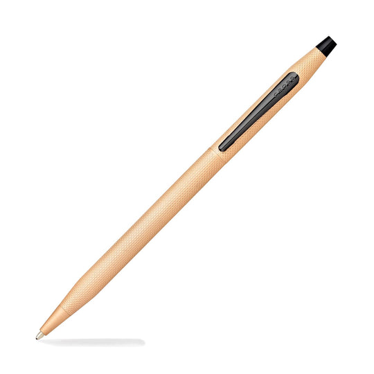 Cross Classic Century Ballpoint Pen in Brushed Rose Gold PVD with Diamond Engraving