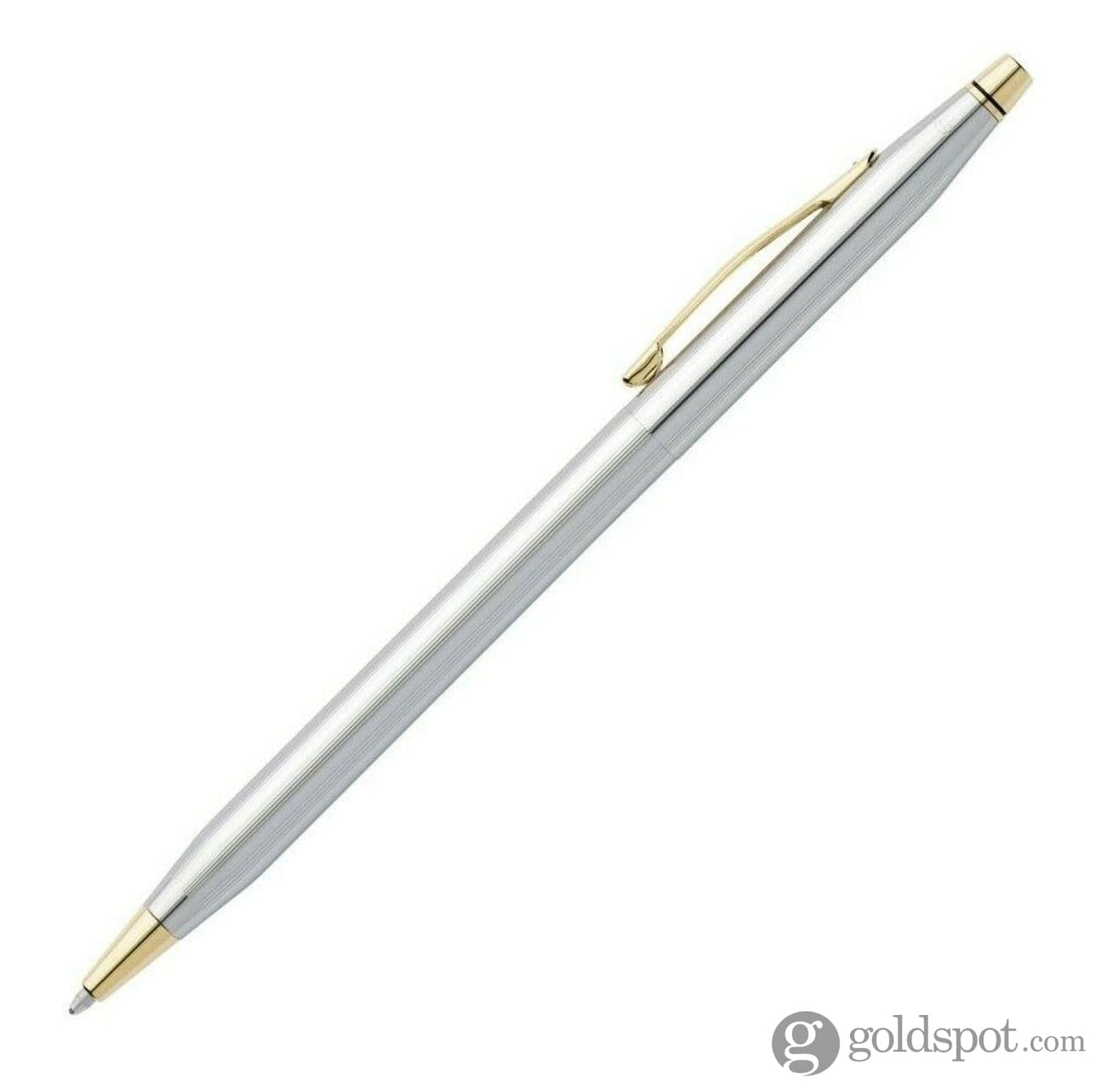 Cross Classic Century Ballpoint Pen in Medalist Chrome with Gold Trim ...