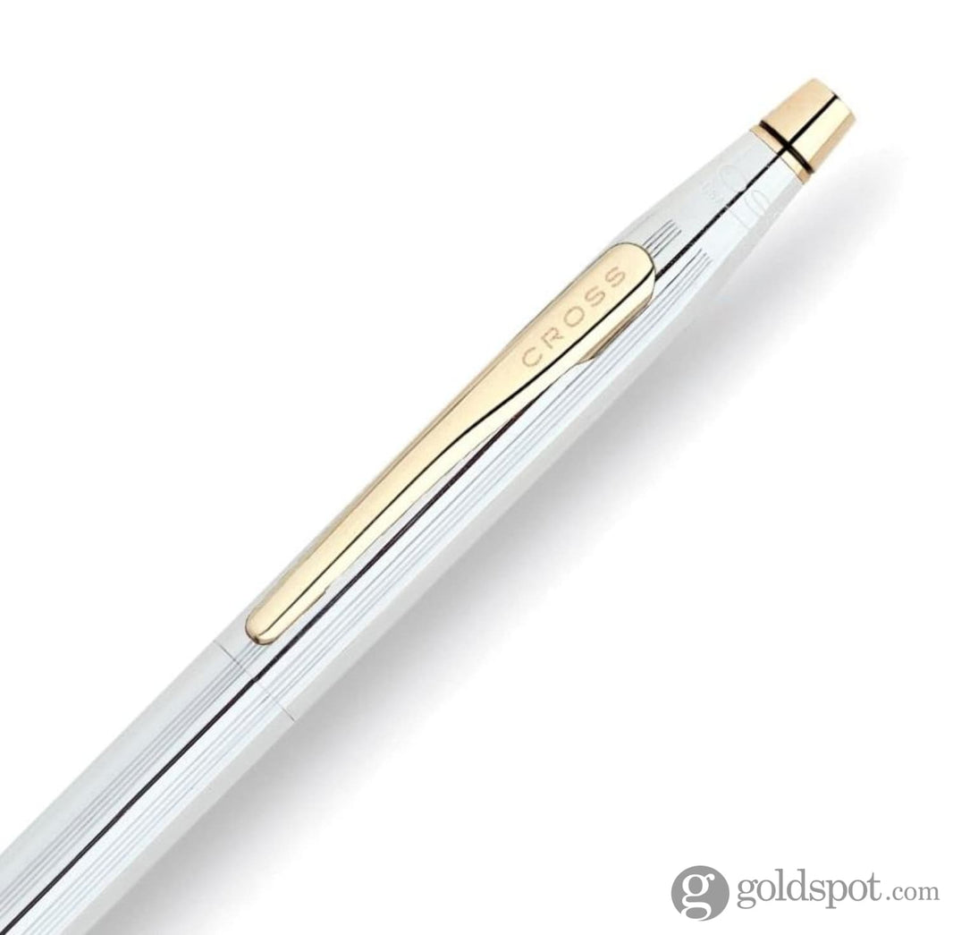 Cross Classic Century Ballpoint Pen in Medalist Chrome with Gold Trim