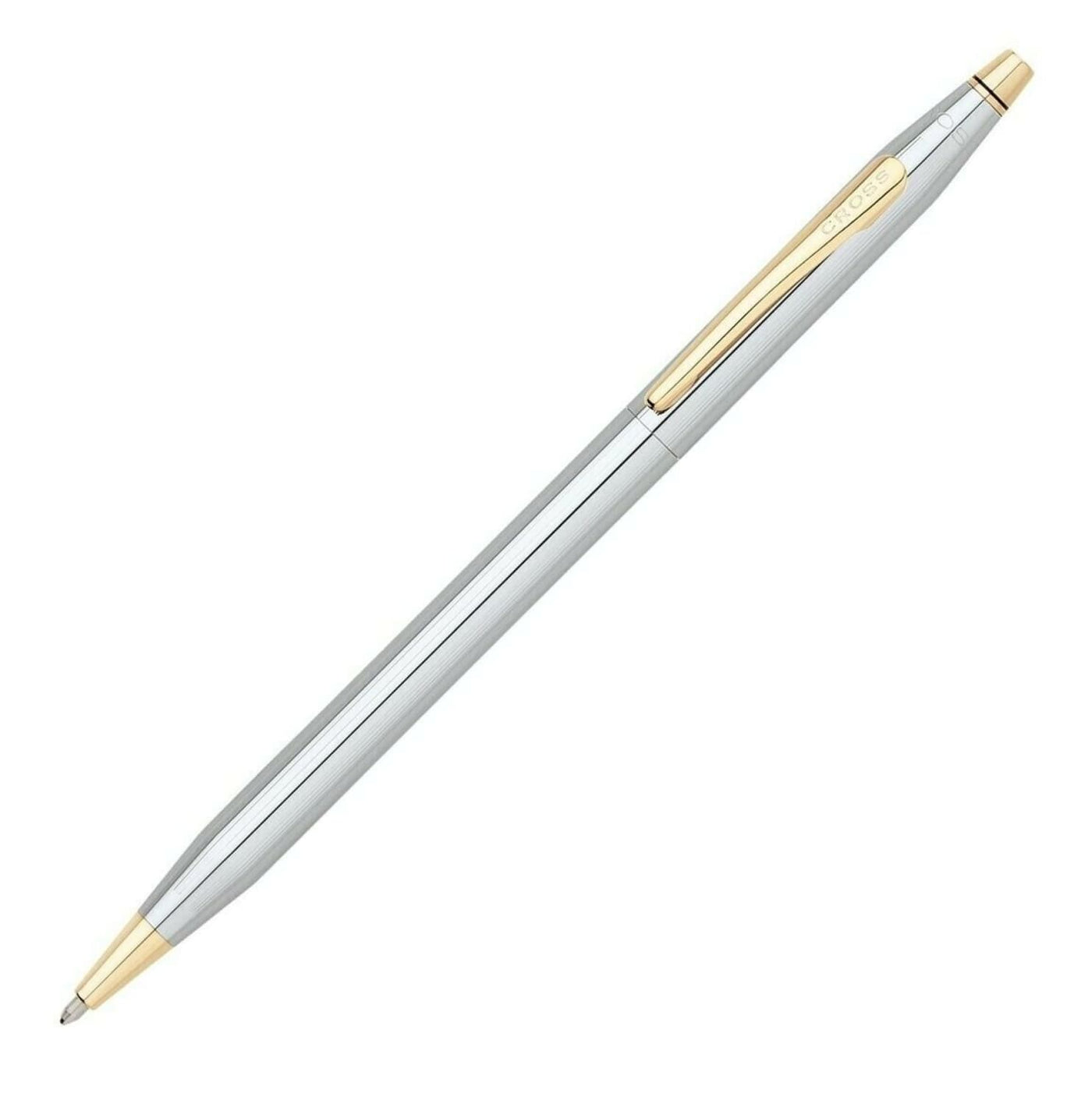 Cross Classic Century Ballpoint Pen in Medalist Chrome with Gold Trim ...