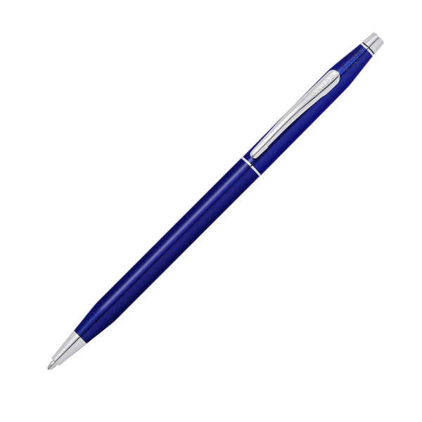 Cross Classic Century Ballpoint Pen in Translucent Blue Lacquer with Chrome Trim Ballpoint Pen