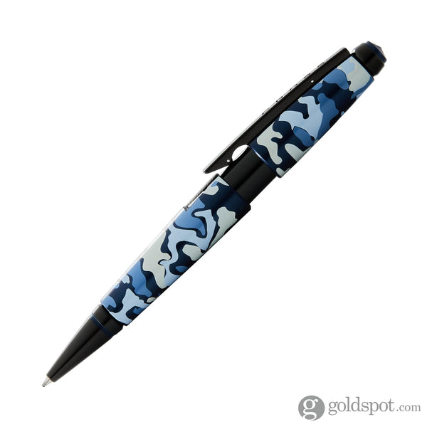 Cross Edge Capless Rollerball Pen in Blue Camo with Black PVD Trim Rollerball Pen
