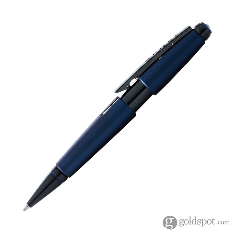 Cross Edge Capless Rollerball Pen in Matte Blue with Black PVD Trim Rollerball Pen