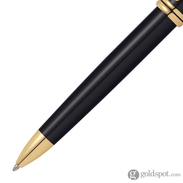 Cross Townsend Ballpoint Pen in Black Lacquer with 23K Gold Trim Ballpoint Pen