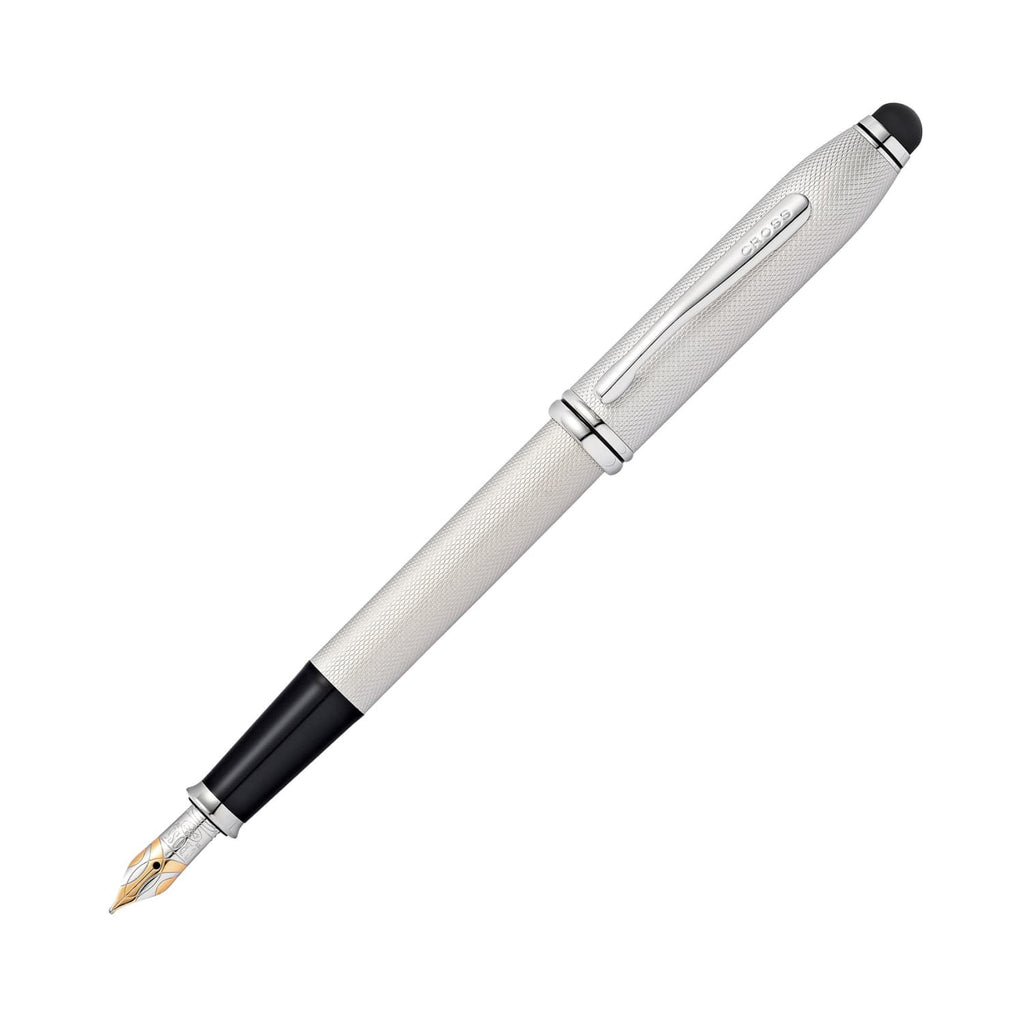 Cross Townsend Fountain Pen in Brushed Platinum Plated with 18K