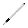 Cross Townsend Fountain Pen in Brushed Platinum Plated with 18K Rhodium Plated - Medium Point Fountain Pen