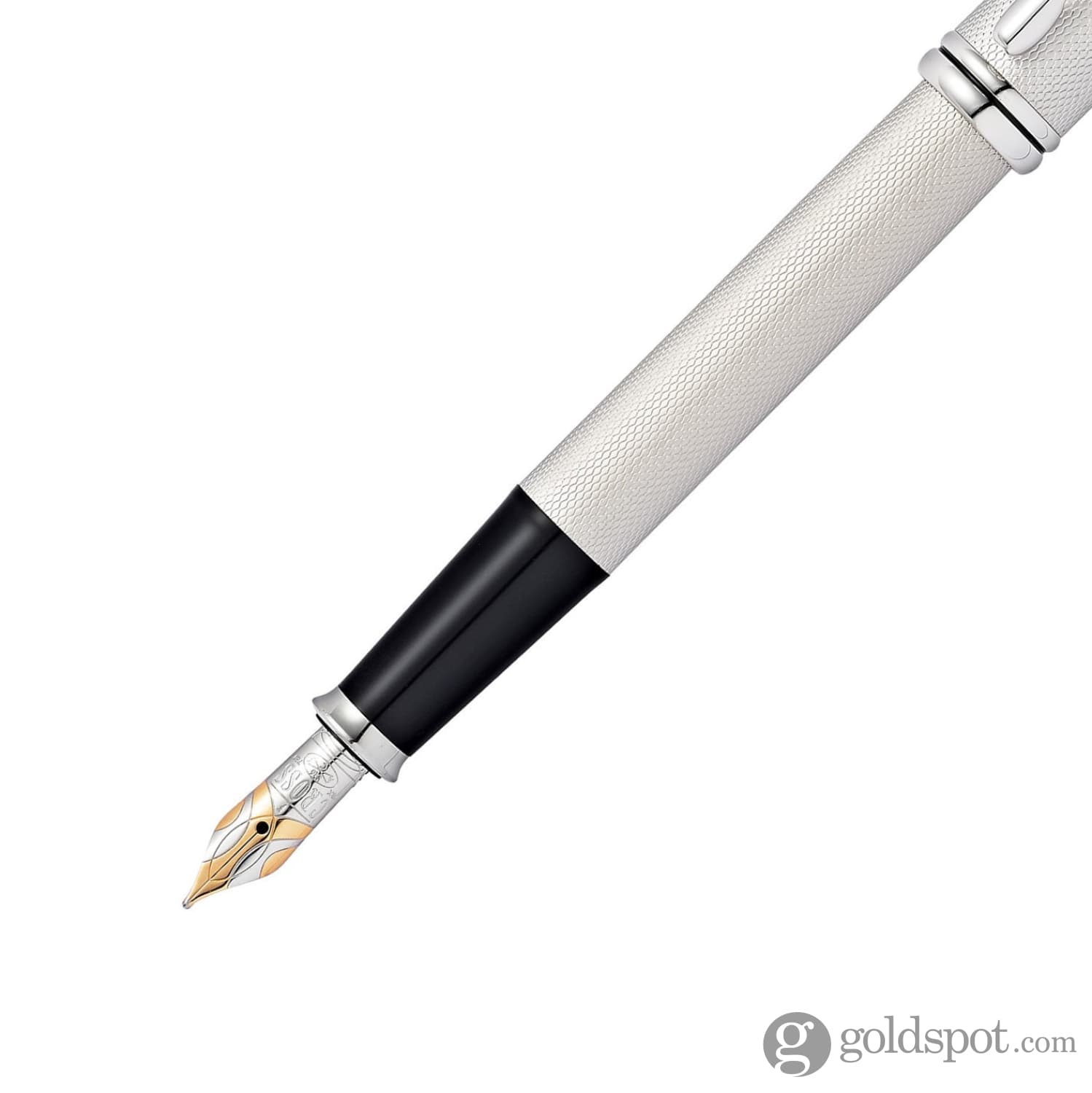 Cross Townsend Fountain Pen in Brushed Platinum Plated with 18K