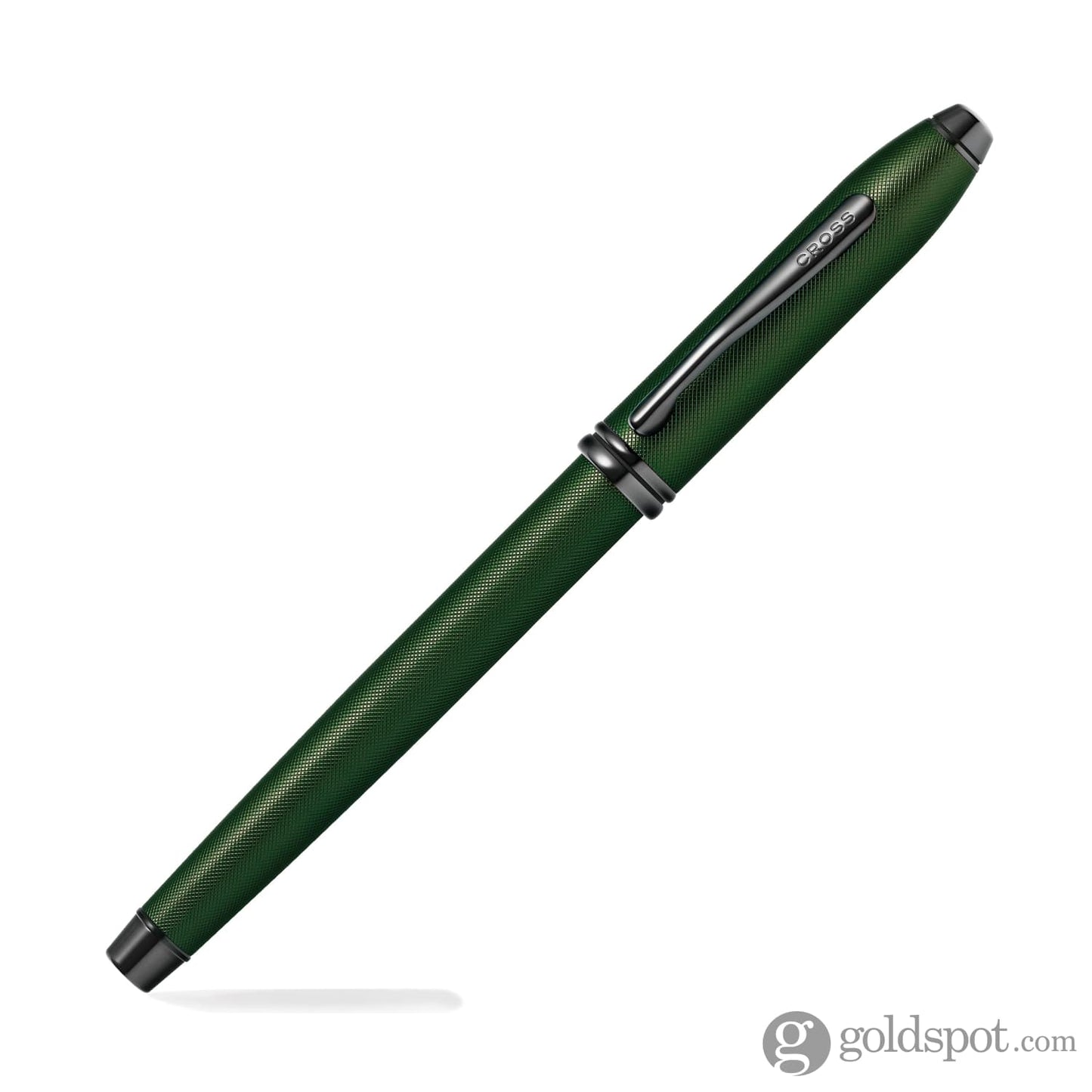 Cross Townsend Fountain Pen in Green PVD Micro Knurl Fountain Pen