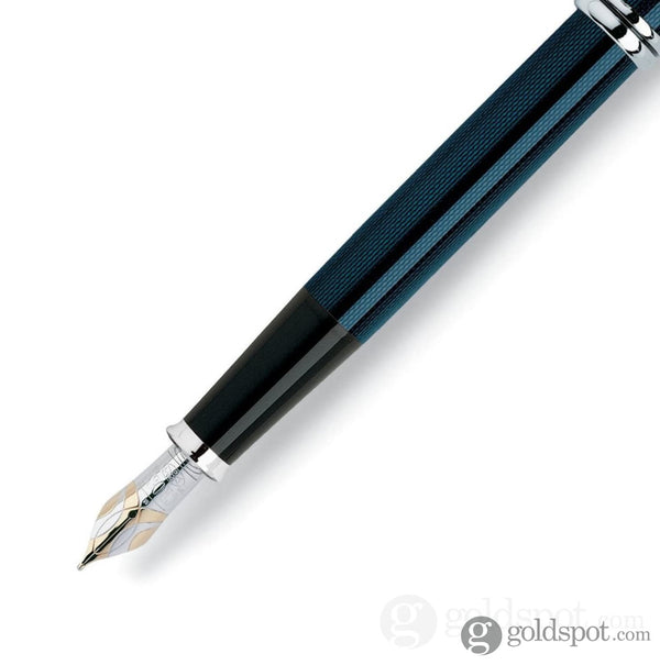 Cross Townsend Fountain Pen in Quartz Blue Lacquer - Fine Point Fountain Pen