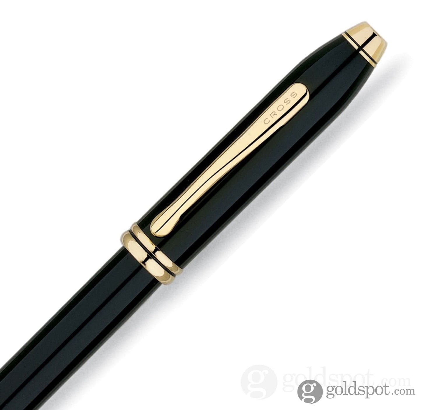 Cross Townsend Rollerball Pen in Black Lacquer with 24K Gold Trim Rollerball Pen
