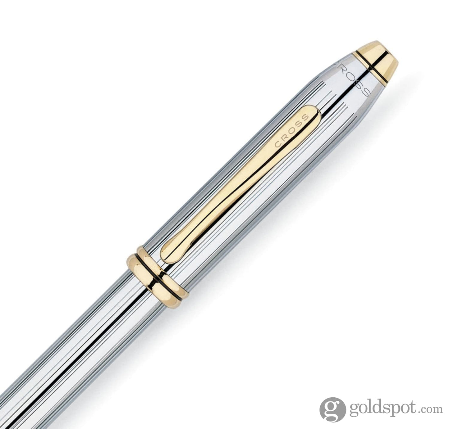 Cross Townsend Rollerball Pen in Medalist Chrome with 24K Gold Trim Rollerball Pen