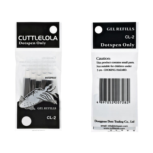 Cuttlelola Dotspen Ink Cartridges in Black - Pack of 5 Fountain Pen Cartridges