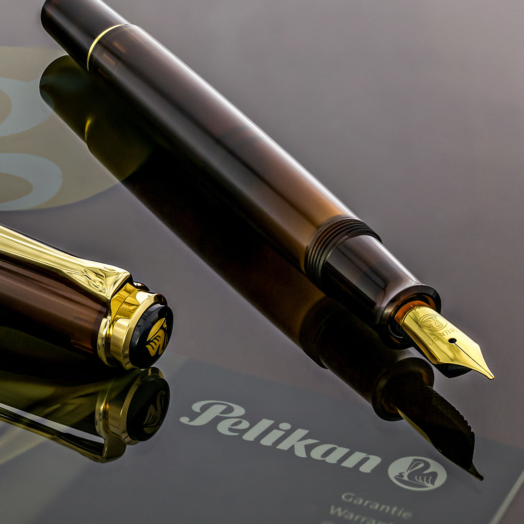 PELIKAN M200 BLUE MARBLED FOUNTAIN PEN SERVICED & READY TO WRITE