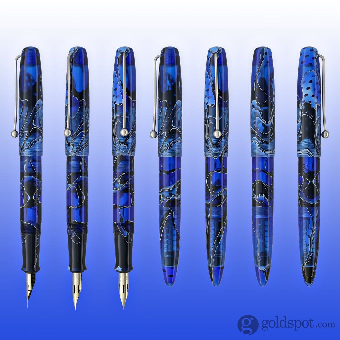 Desiderata Soubriquet Fountain Pen in Sapphire - Flexible Zebra G Nib Fountain Pen