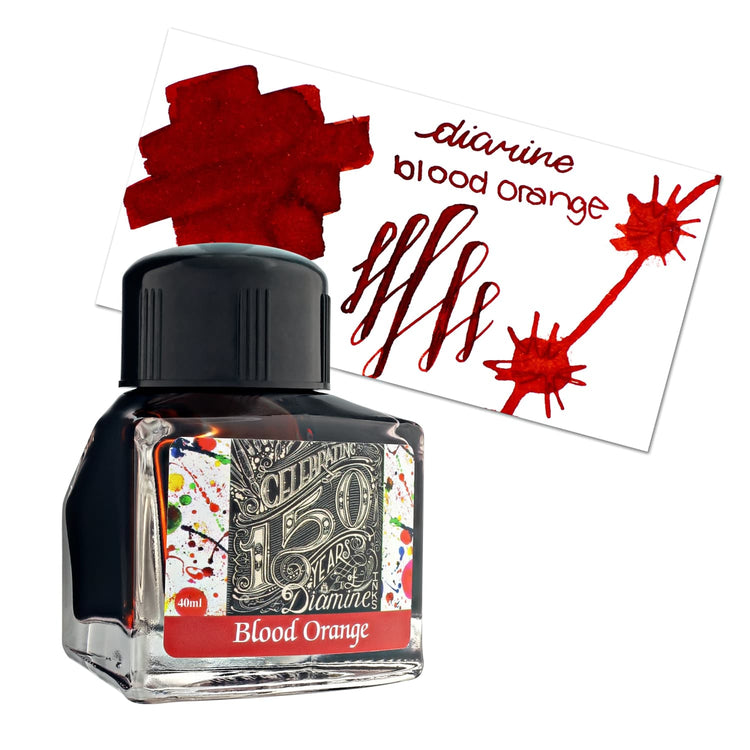 Diamine 150th Anniversary Bottled Ink in Blood Orange - 40 mL Bottled Ink