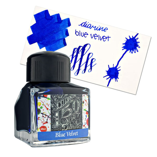 Diamine 150th Anniversary Bottled Ink in Blue Velvet - 40 mL