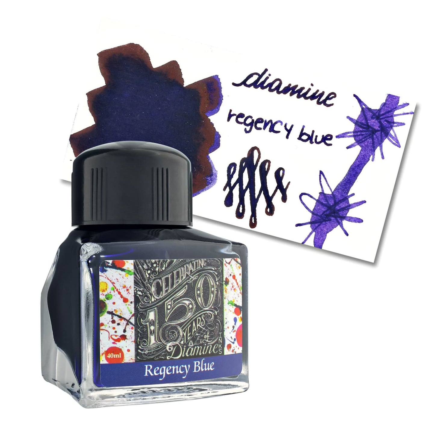 Diamine 150th Anniversary Bottled Ink in Regency Blue - 40 mL Bottled Ink