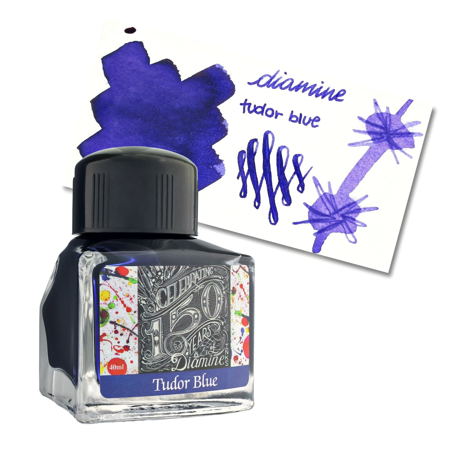 Diamine 150th Anniversary Bottled Ink in Tudor Blue - 40 mL Bottled Ink