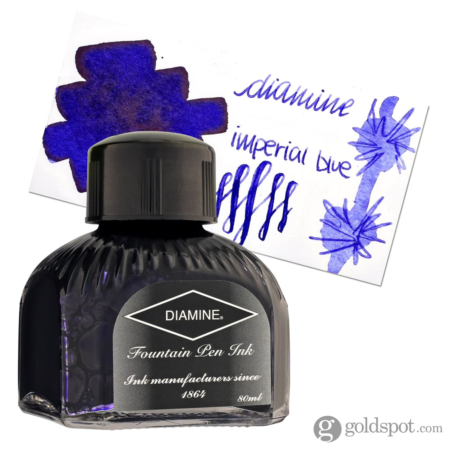 Diamine Bottled Ink and Cartridges in Imperial Blue 80ml Bottled Ink