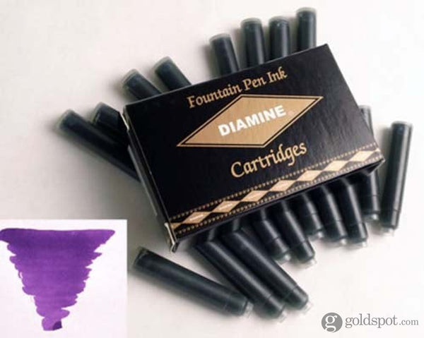 Diamine Bottled Ink and Cartridges in Imperial Purple Cartridges Bottled Ink