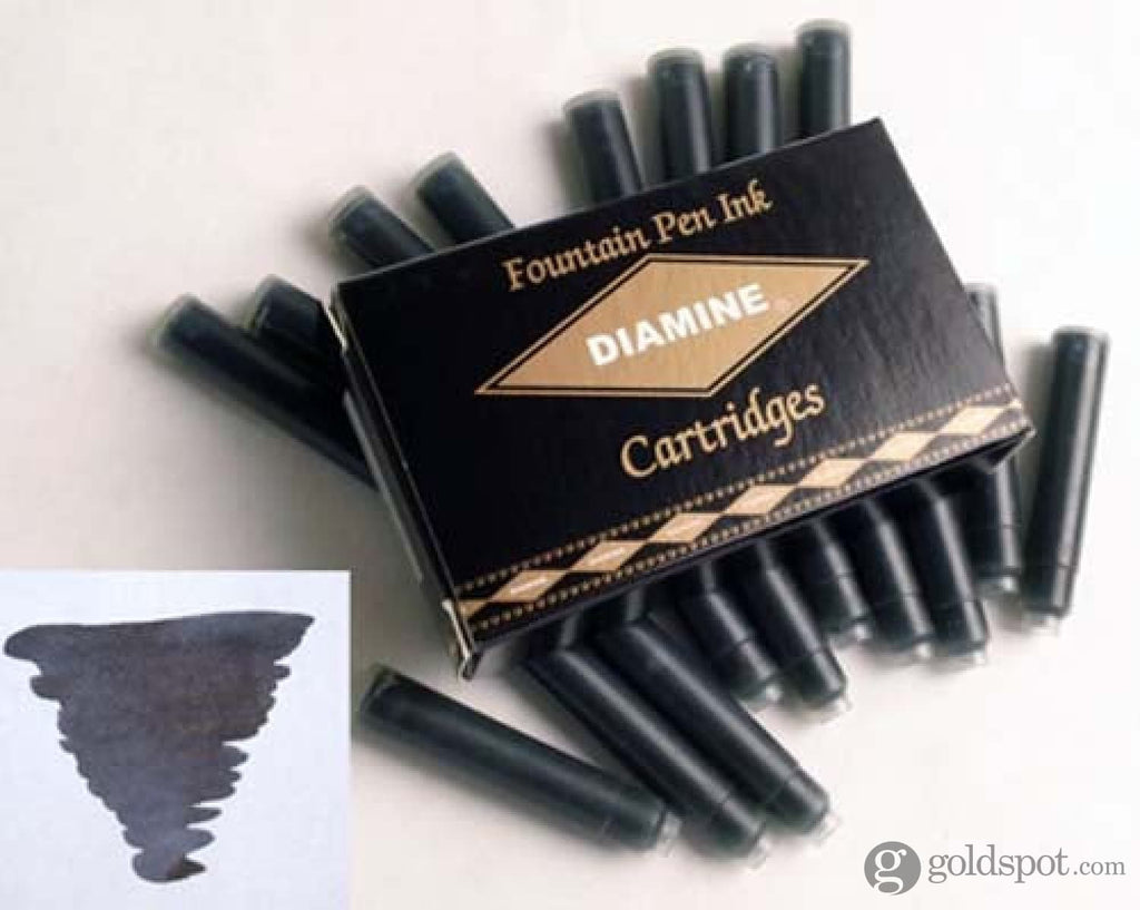 Diamine Bottled Ink and Cartridges in Jet Black Cartridges Bottled Ink