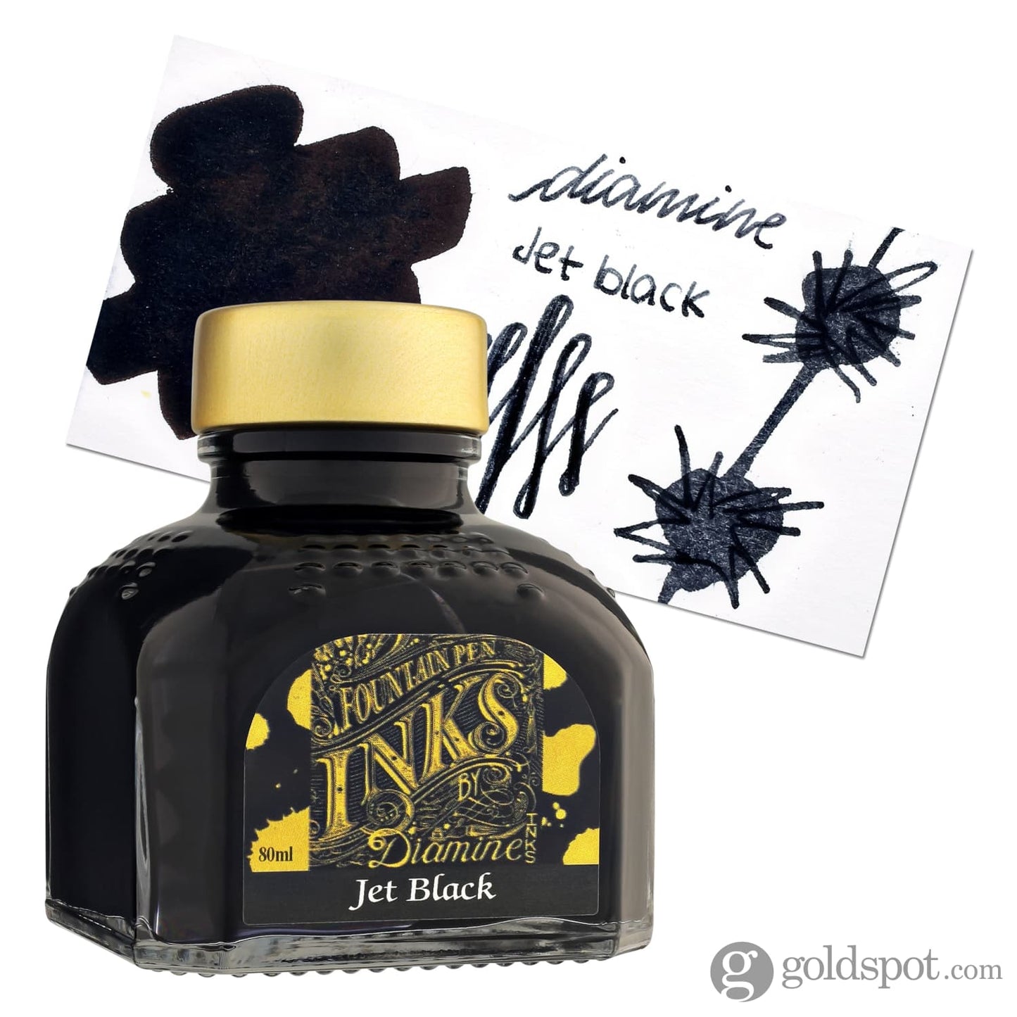 Diamine Bottled Ink and Cartridges in Jet Black 80ml Bottled Ink