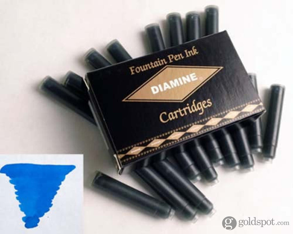 Diamine Bottled Ink and Cartridges in Mediterranean Blue Cartridges Bottled Ink