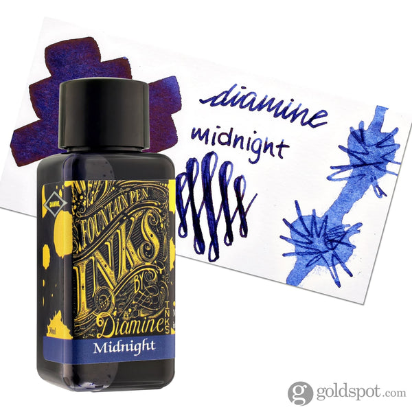 Diamine Bottled Ink and Cartridges in Midnight Blue 30ml Bottled Ink
