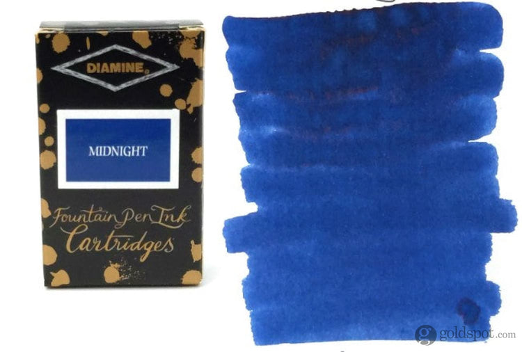 Diamine Bottled Ink and Cartridges in Midnight Blue Cartridges Bottled Ink