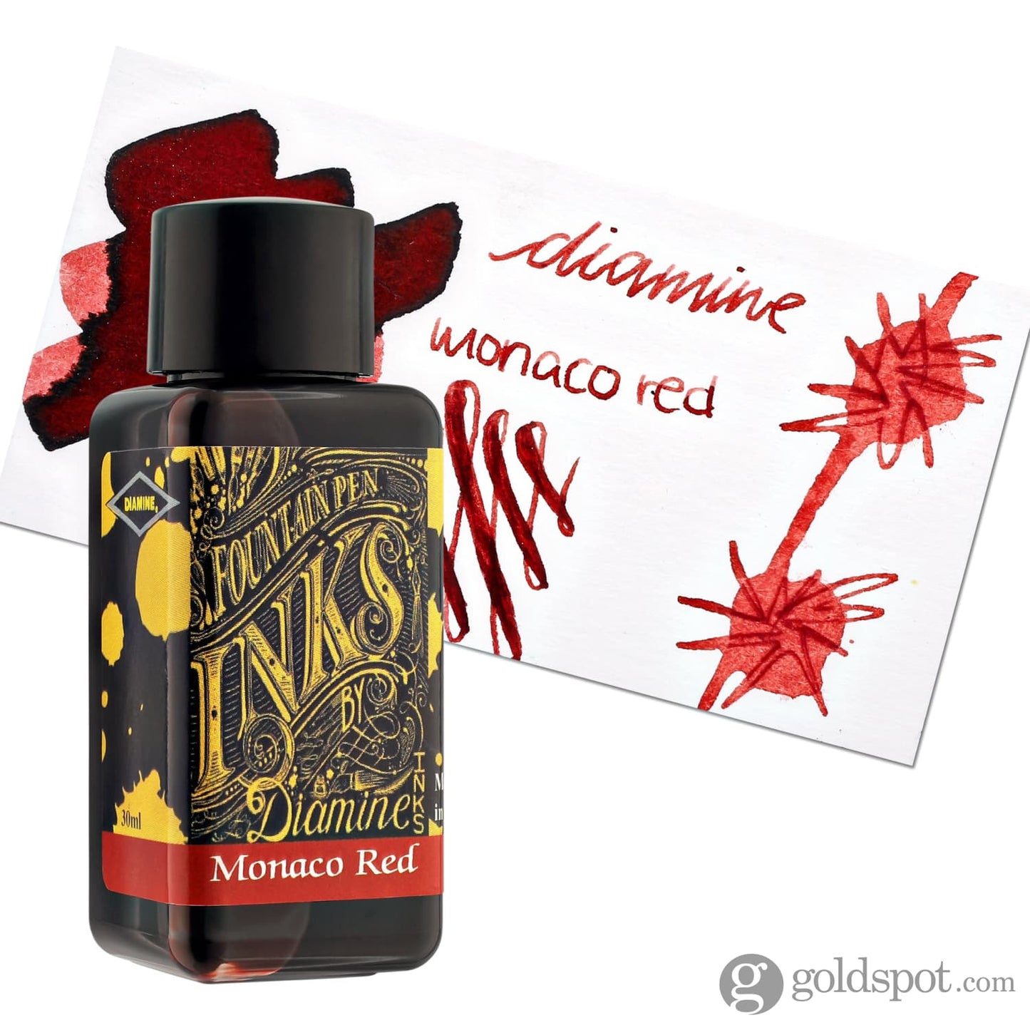Diamine Bottled Ink and Cartridges in Monaco Red 30ml Bottled Ink
