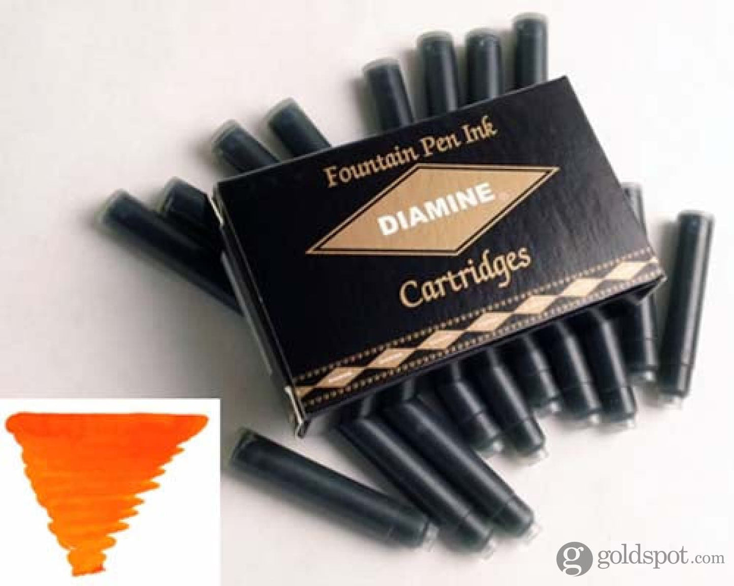 Diamine Bottled Ink and Cartridges in Orange Cartridges Bottled Ink