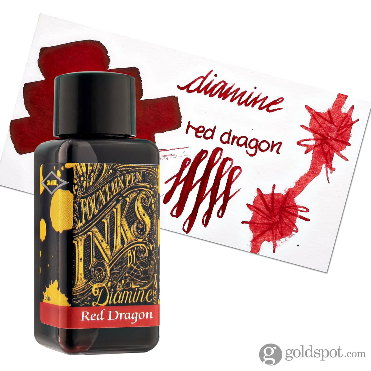 Diamine Bottled Ink and Cartridges in Red Dragon - Goldspot Pens
