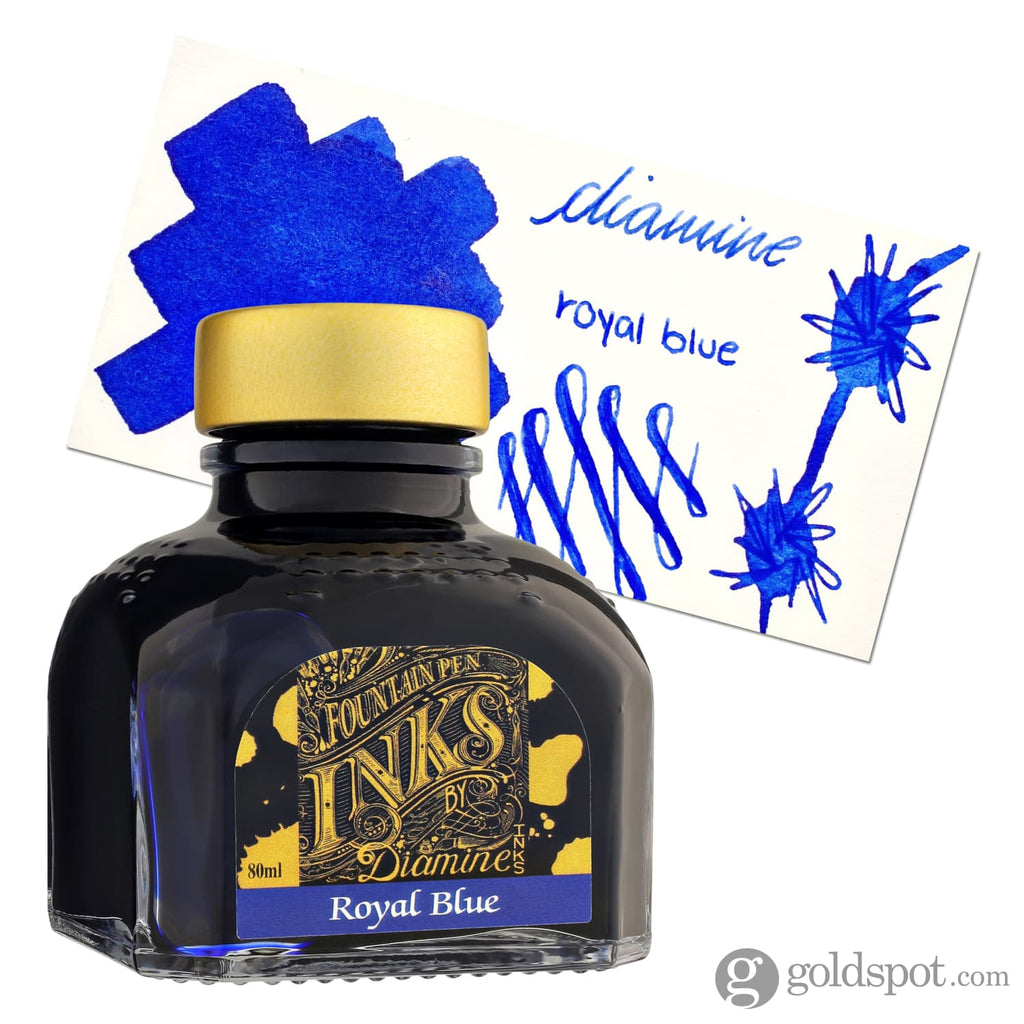 Diamine Bottled Ink and Cartridges in Royal Blue 80ml Bottled Ink