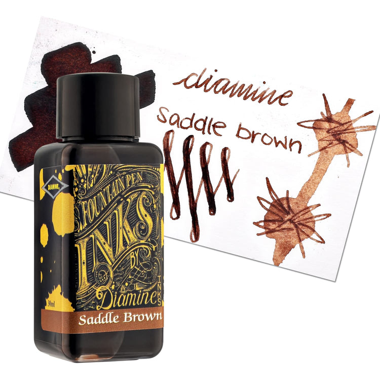 Diamine Bottled Ink and Cartridges in Saddle Brown Bottled Ink