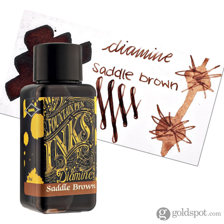 Diamine Bottled Ink and Cartridges in Saddle Brown 30ml Bottled Ink