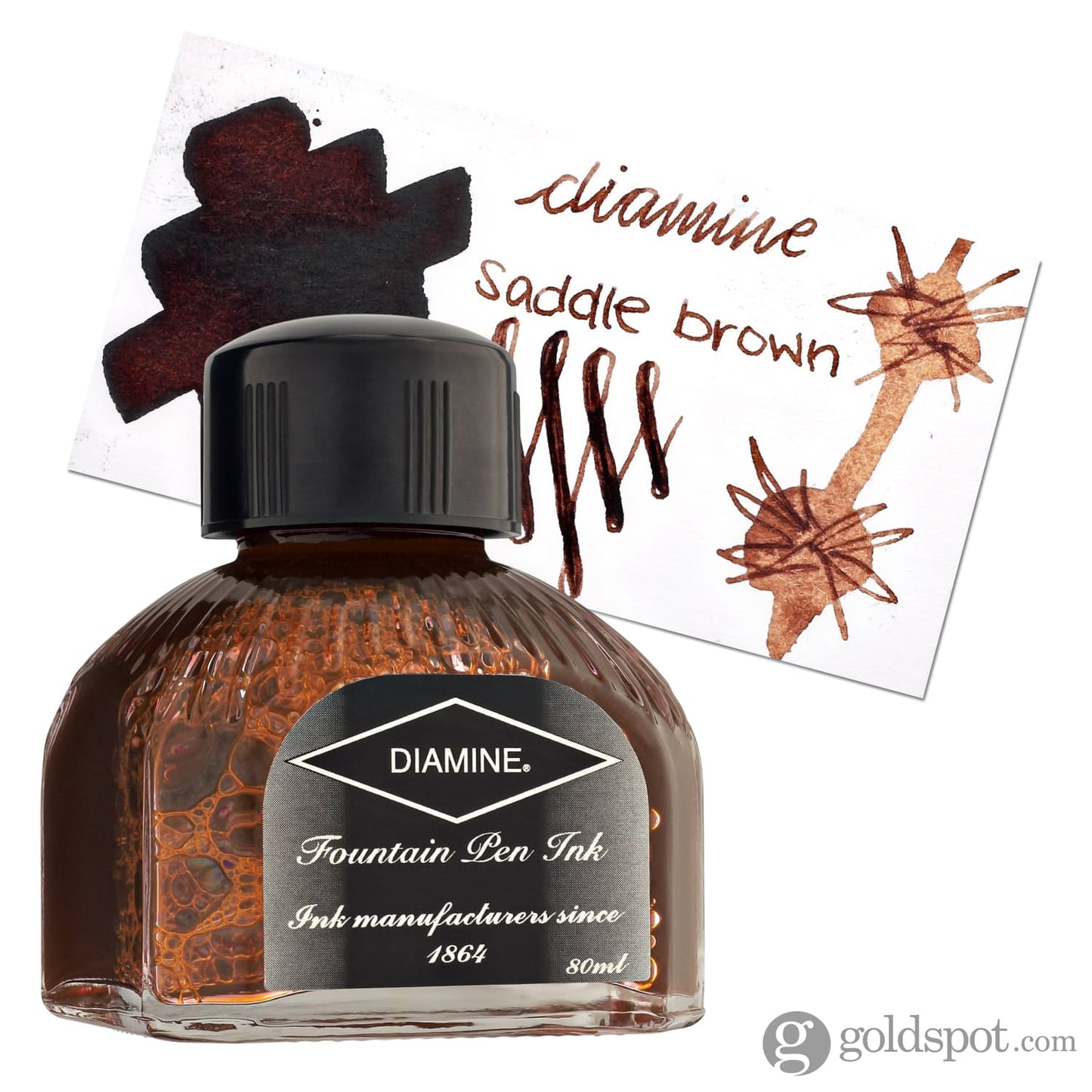 Diamine Bottled Ink and Cartridges in Saddle Brown 80ml Bottled Ink