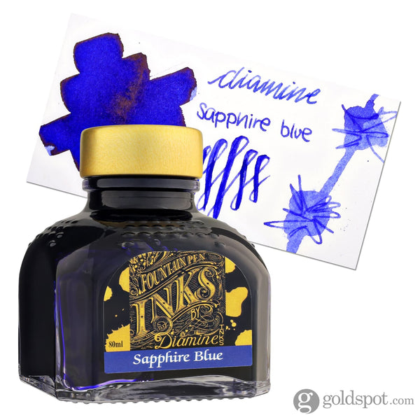 Diamine Bottled Ink and Cartridges in Sapphire Blue 80ml Bottled Ink