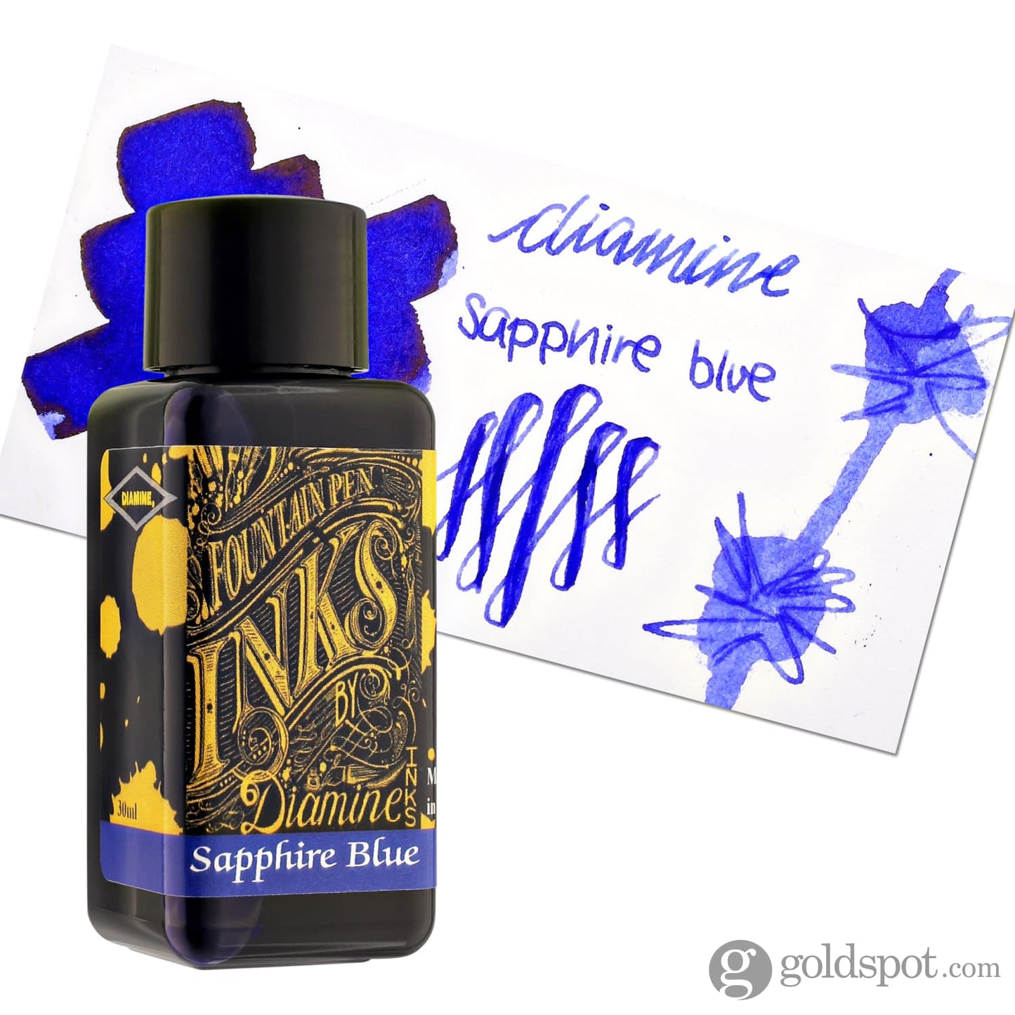 Diamine Bottled Ink and Cartridges in Sapphire Blue 30ml Bottled Ink