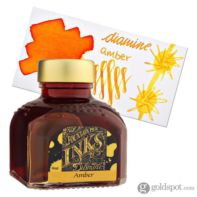 Diamine Bottled Ink in Amber 80ml Bottled Ink