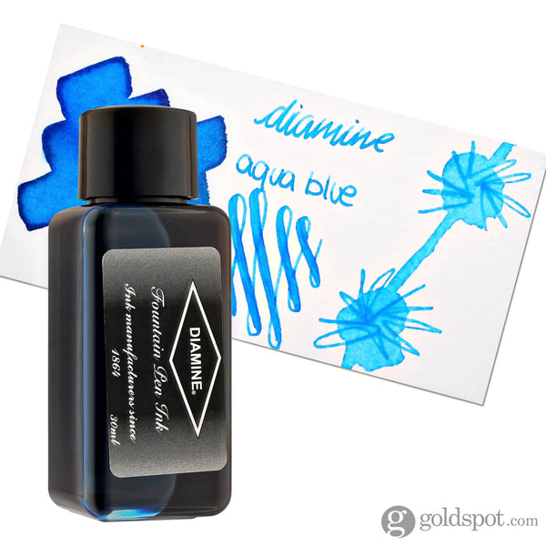 Diamine Bottled Ink in Aqua Blue 30ml Bottled Ink