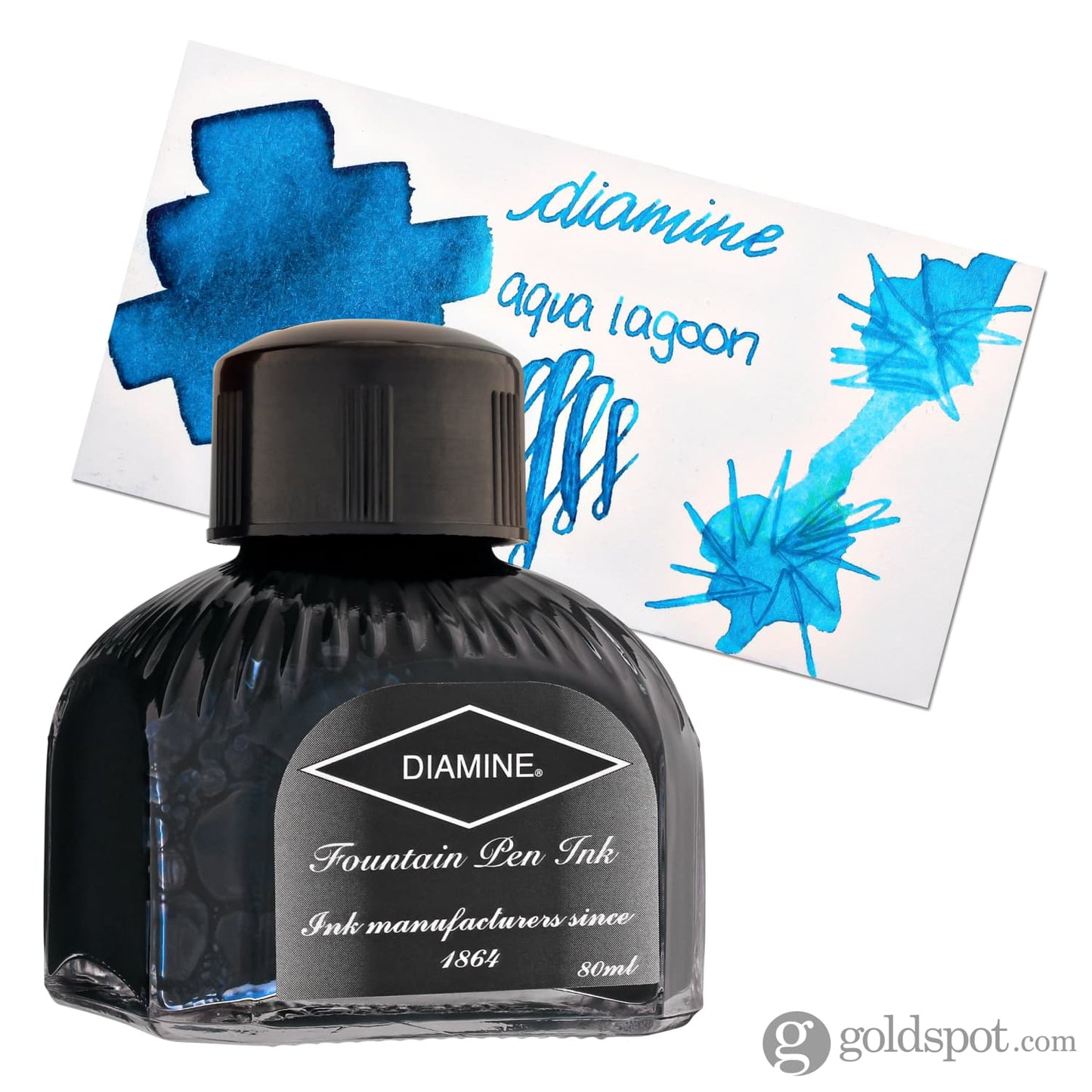 Diamine Bottled Ink in Aqua Lagoon 80ml Bottled Ink