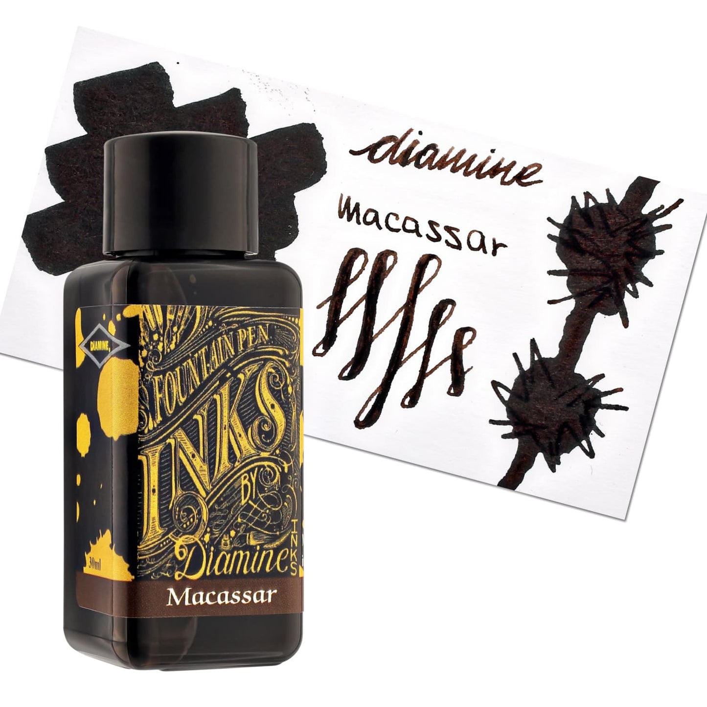 Diamine Bottled Ink in Macassar Brown Bottled Ink