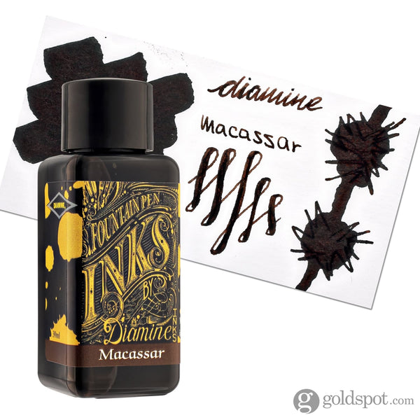 Diamine Bottled Ink in Macassar Brown 30ml Bottled Ink